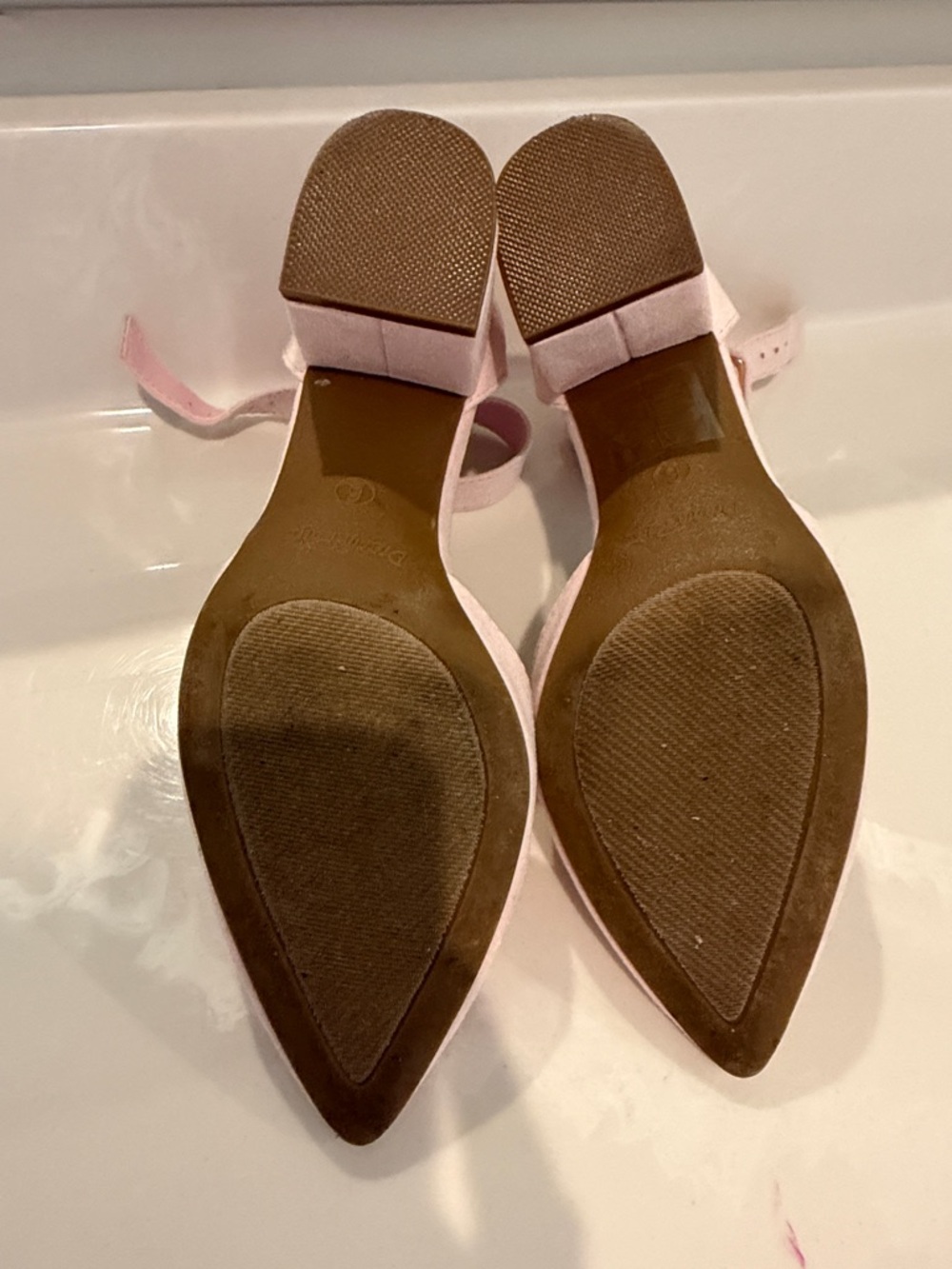 Dream Pairs Pink Ankle-Strap Pointed Block Heels - Picture 2 of 2